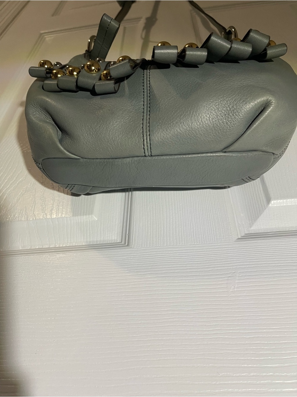 B. MAKOWSKY Silver & Gold Studded Fringe Crossbody Bag - Picture 5 of 16